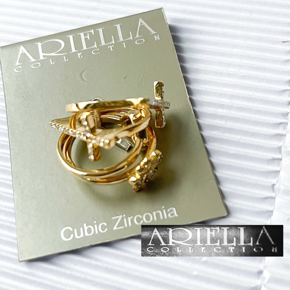 ARIELLA Collection 4 Gold Stackable Rings